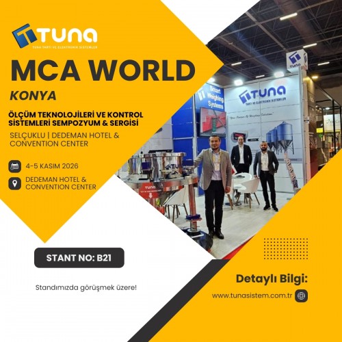 Tuna Tartı ve Elektronik Sistemler olarak MCA World Konya 2026’dayız!